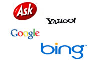 Primary search engines used in evaluating search engine strategies