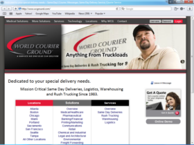 Example of Corporate Services Transport and Logistics Professional Web Design