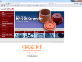 Example of Manufacturing Materials and Heavy Equipment Web Site Design