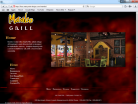 Example of Travel and Lodging Hotels and Restaurants web site development