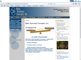 Example of Corporate Services Business Consulting web pages