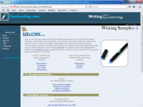 Example of Corporate Services Business Consulting Internet Web Marketing