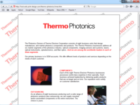 Example of Manufacturing High Technology Web Site Development