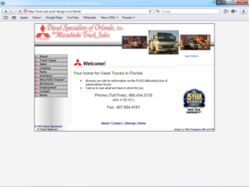 Example of Retail Transport and Logistics Web Site Development