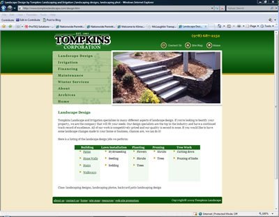Landscape Web Design